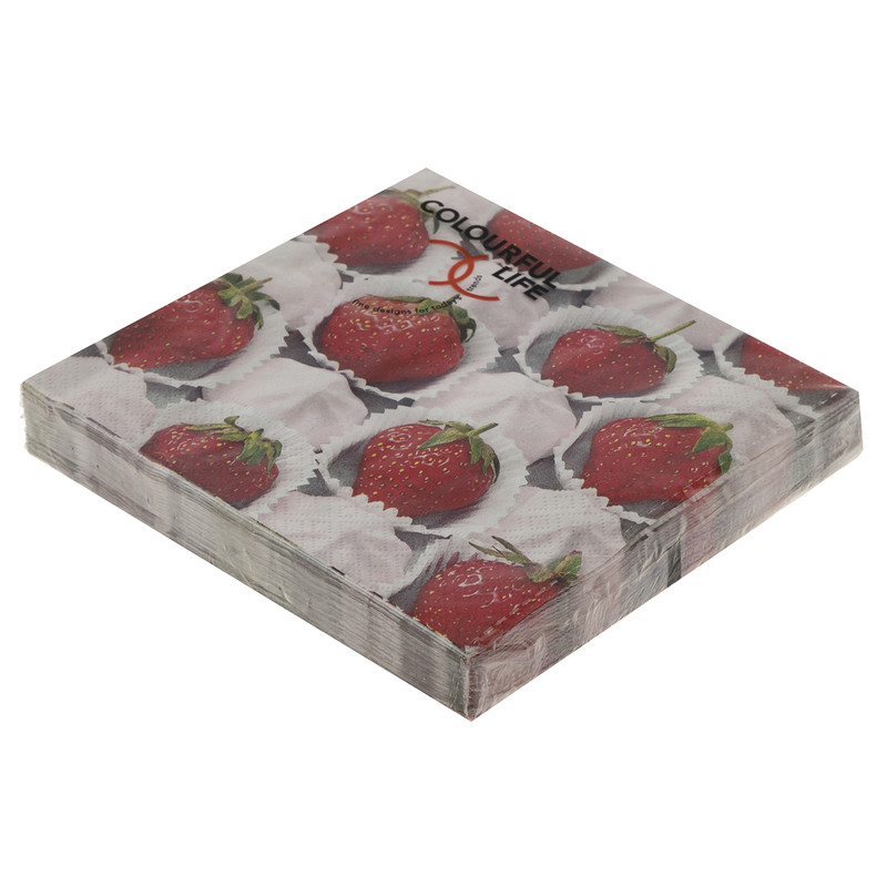 دستمال سفره کالرفول لایف مدل LN0379 بسته 20 عددی