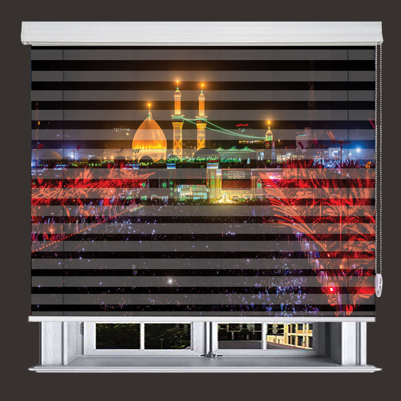  پرده زبرا زیو مدل بین الحرمین M-12 سایز 200x150 سانتی متر
