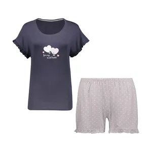 ست تی شرت و شلوارک زنانه مدل M00N-00598745