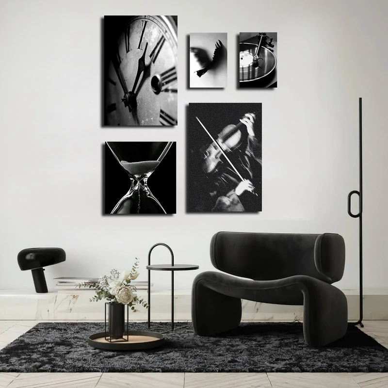 تابلو شاسی بکلیت طرح ساز و آلات موسیقی مدل SH-2969 مجموعه 5 عددی