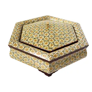 شکلات خوری خاتم کاری مدل 6 ضلعی کد 2110-2f3