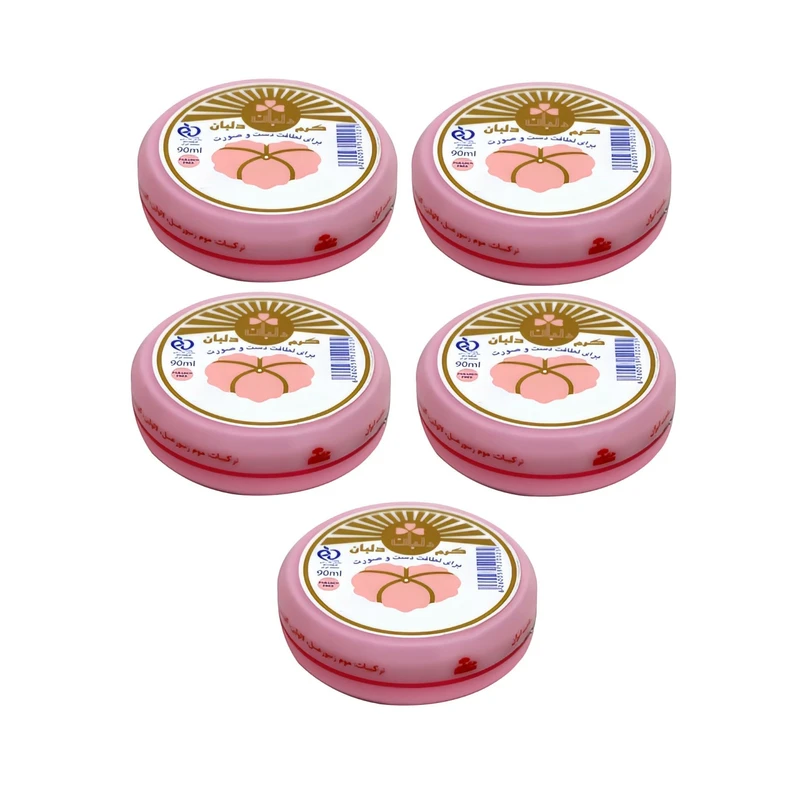 کرم دست و صورت دلبان مدل موم زنبور عسل حجم 90 میلی لیتر بسته 5 عددی