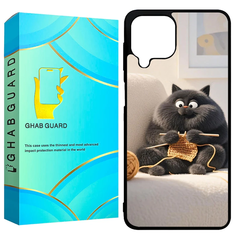 کاور قاب گارد طرح گربه مدل GCHPA224 مناسب برای گوشی موبایل سامسونگ Galaxy A22 4G / M22 4G / M32 4G