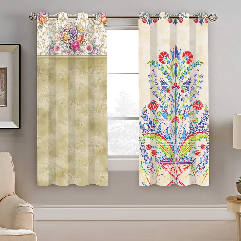 پرده نیروانا طرح سنتی  مدل هازان کد 4886   سایز 140×200 سانتی متر