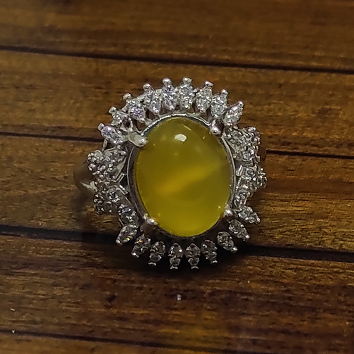 انگشتر نقره زنانه سلین کالا مدل شرف الشمس طبیعی کد Mps-11