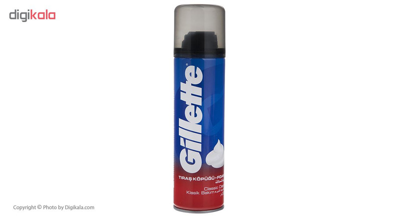 ست اصلاح ژیلت مدل Blue 3 مجموعه 6 عددی همراه با فوم اصلاح