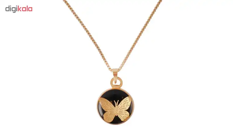 گردنبند طلا 24 عیار الون طرح پروانه کد 198336