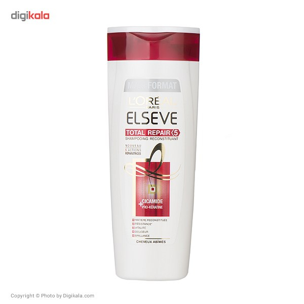 شامپو ترمیم کننده لورآل مدل Elseve Total Repair 5 حجم 400 میلی لیتر