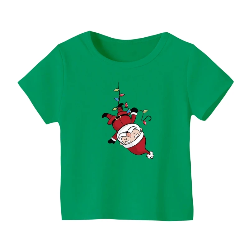 تی شرت آستین کوتاه بچگانه مدل بابانوئل کریسمس کد 23