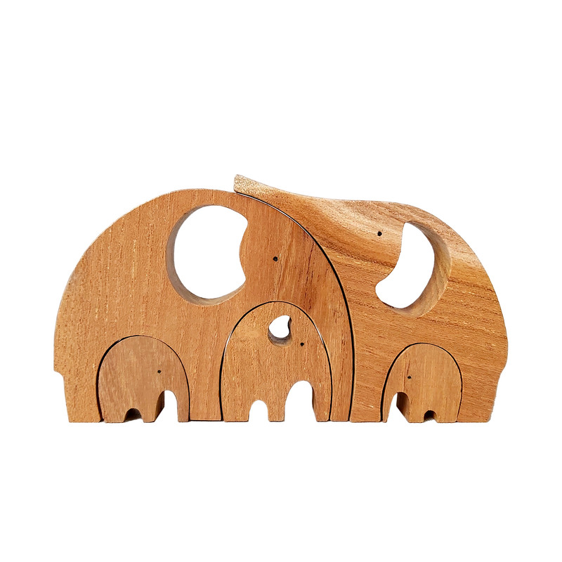 مجسمه مدل خانواده فیلها مجموعه 5 عددی