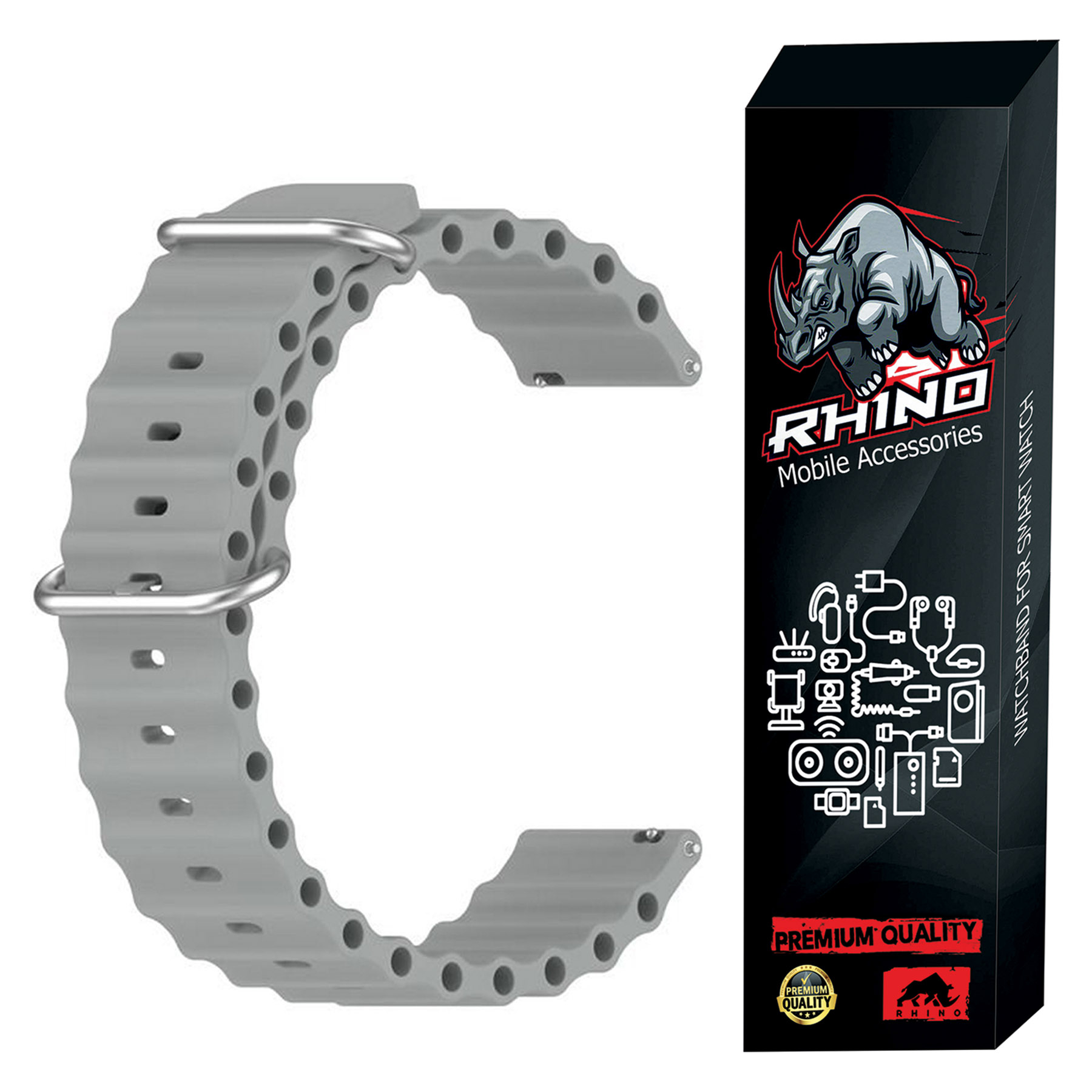 بند راینو مدل Ocean مناسب برای ساعت هوشمند امیزفیت Bip 5