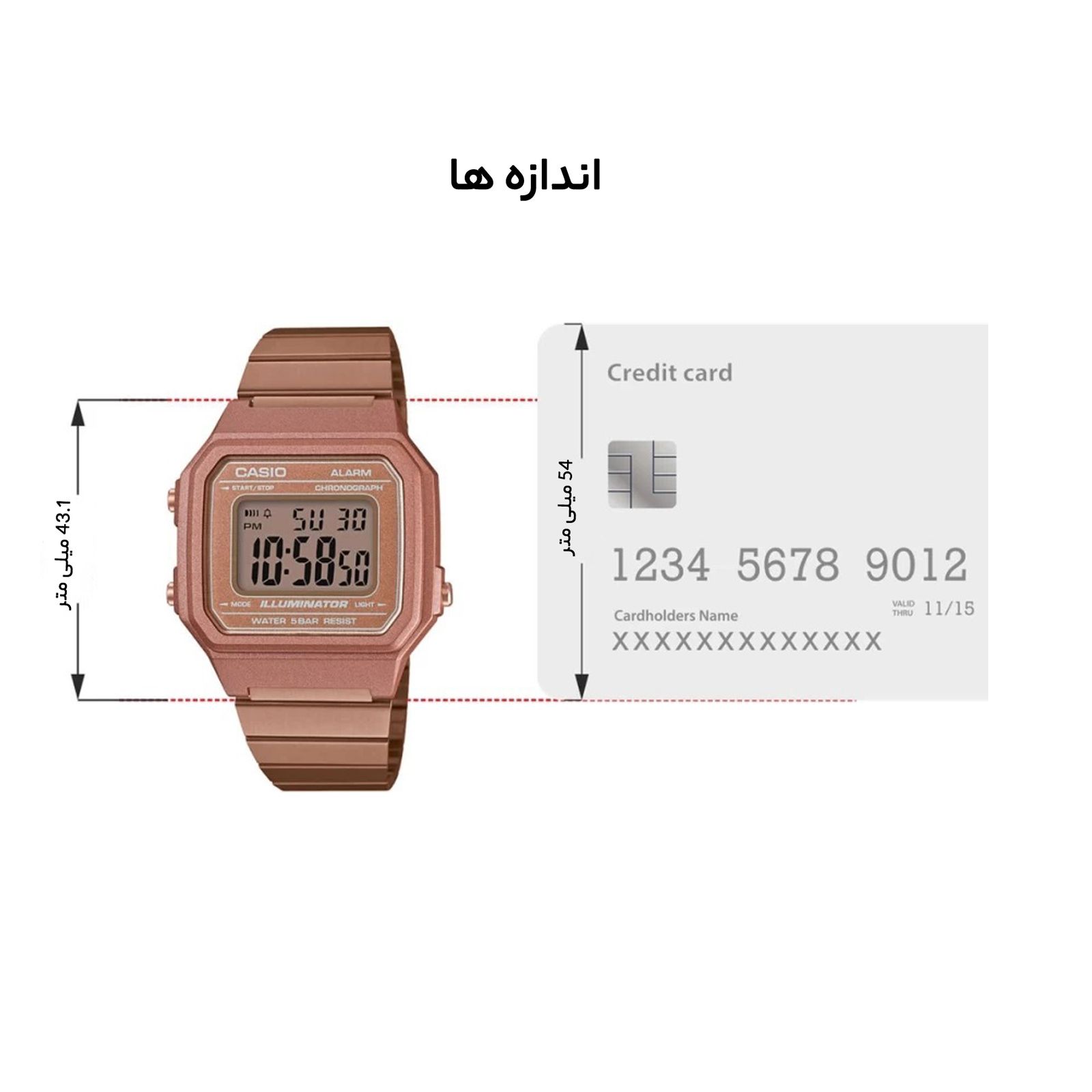 ساعت مچی دیجیتال کاسیو مدل B650WC-5ADF -  - 9