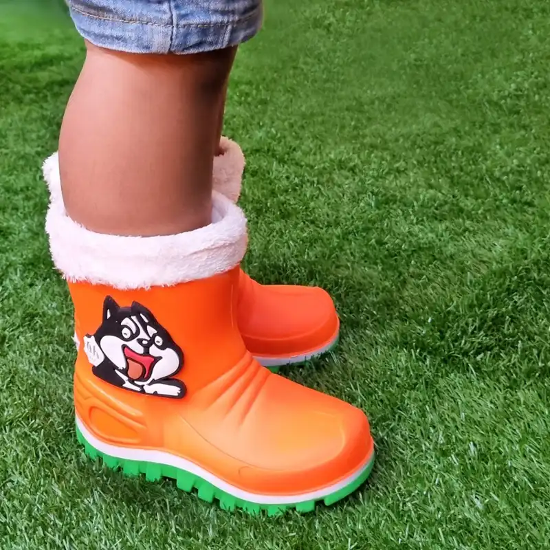 چکمه دخترانه پایون مدل بل طرح سگ برجسته کد 62-O