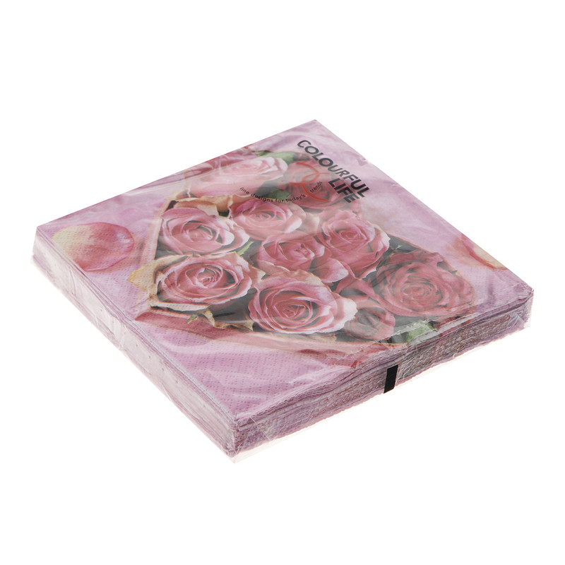 دستمال سفره کالرفول لایف مدل LN0470 بسته 20 عددی