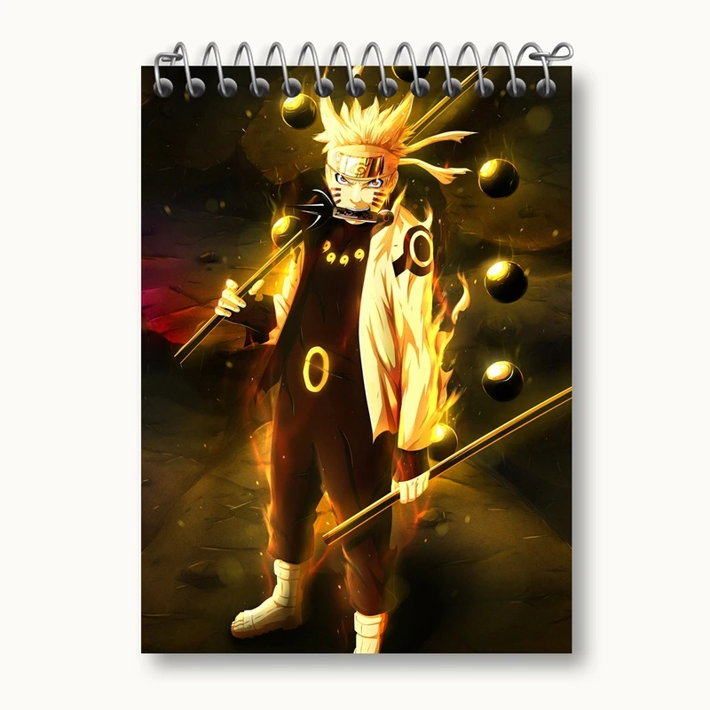 دفتر یادداشت 50 برگ خندالو مدل ناروتو و ساسکه انیمه ناروتو Naruto کد 11255