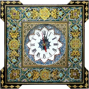 ساعت دیواری خاتم کاری دست نگار کد 02-29 