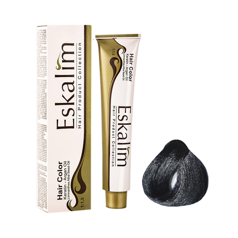 رنگ مو اسکالیم شماره 1.10 حجم 100 میلی لیتر رنگ مشکی پر کلاغی