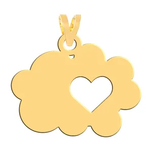 آویز گردنبند طلا 18 عیار زنانه فرشته مدل قلب WNL-000382