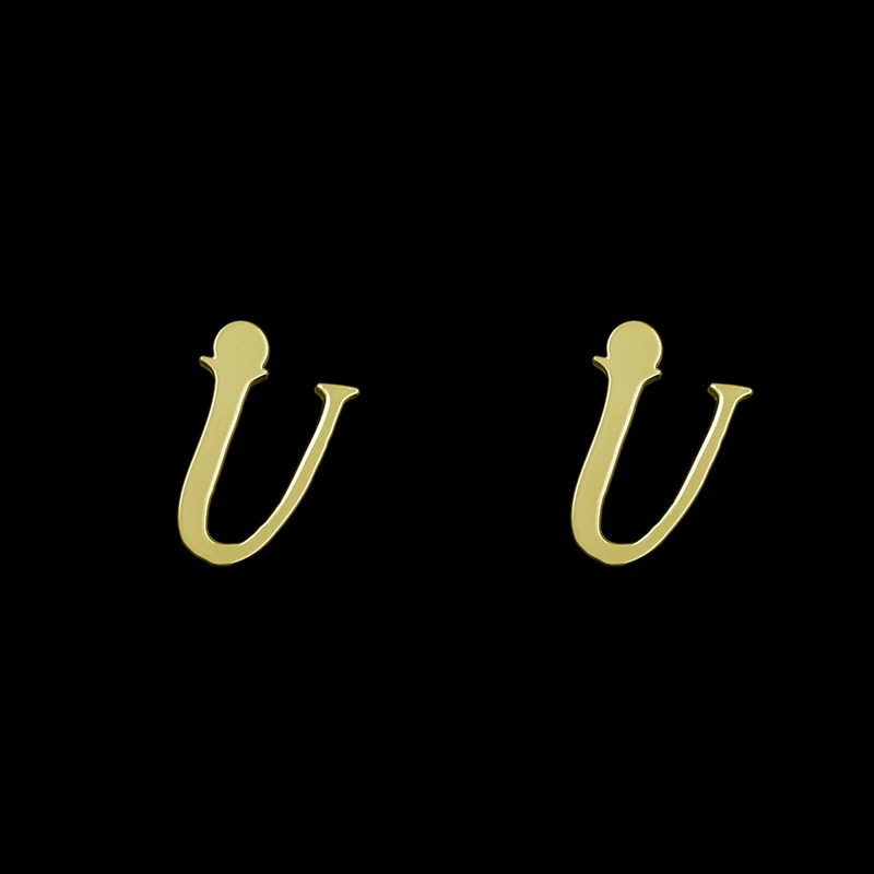 گوشواره طلا 18 عیار زنانه مدوپد مدل حرف U کد GA1-17063