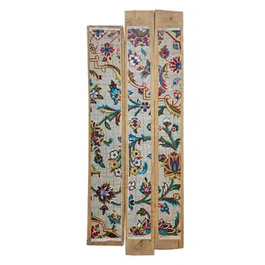 آویز چوبی مدل نقشه فرش کد CMCHS1015 مجموعه 3 عددی