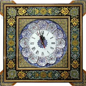 ساعت دیواری خاتم کاری دست نگار کد 03-29 