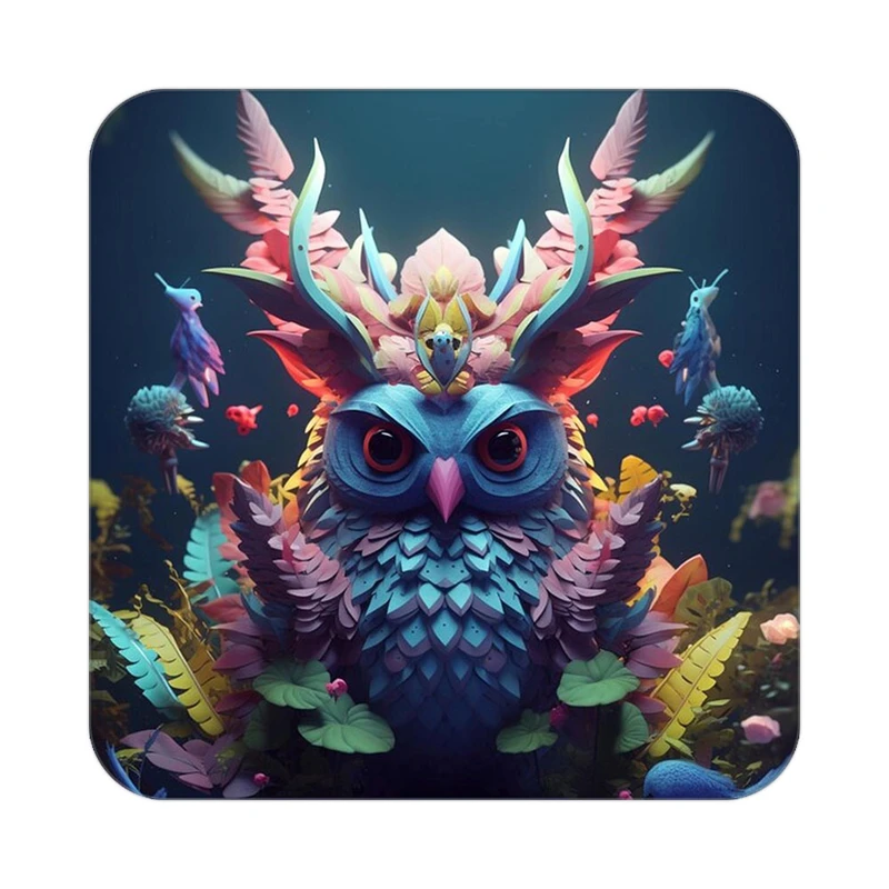 زیر لیوانی کاکتی طرح حیوانات رنگی مدل mp25617