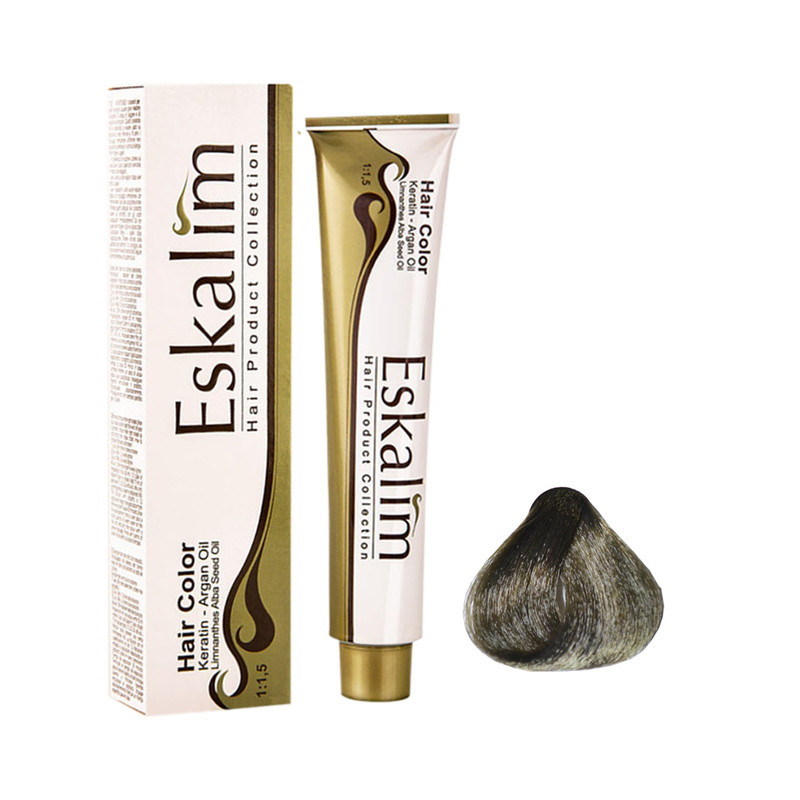 رنگ مو اسکالیم شماره 4.8 حجم 100 میلی لیتر رنگ قهوه ای زیتونی متوسط