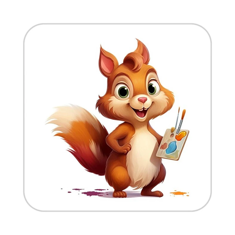 زیر لیوانی کاکتی طرح حیوانات کارتونی مدل mp27934