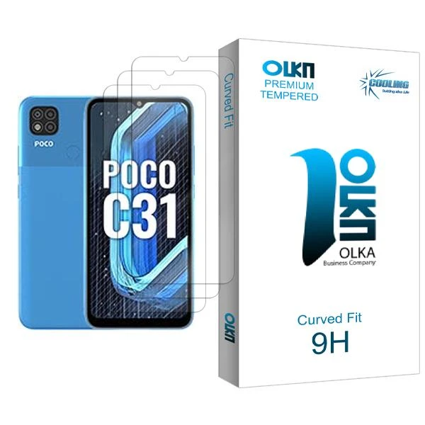 محافظ صفحه نمایش کولینگ مدل Olka Glass MIX003 مناسب برای گوشی موبایل شیائومی Poco C31 بسته سه عددی