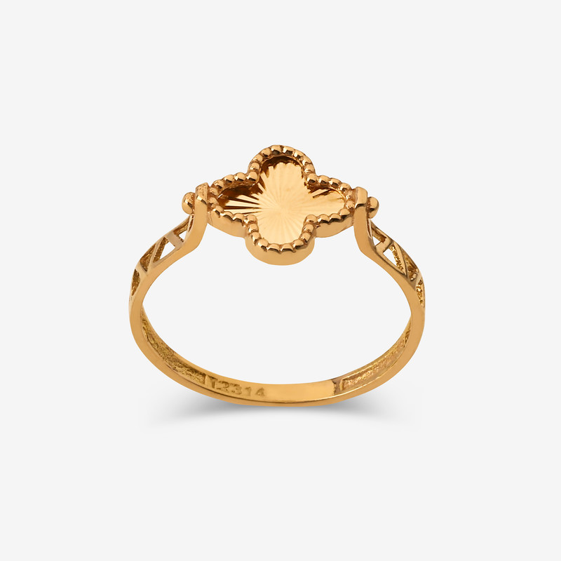 انگشتر طلا 18 عیار زنانه با طرح ونکلیف آرپلز مطیع ها مدل 384 سایز 53