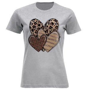 تی شرت آستین کوتاه زنانه مدل سه قلب W413