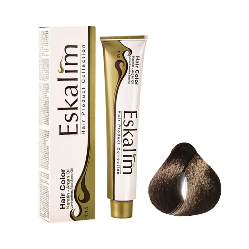 رنگ مو اسکالیم شماره 5.0 حجم 100 میلی لیتر رنگ قهوه ای روشن