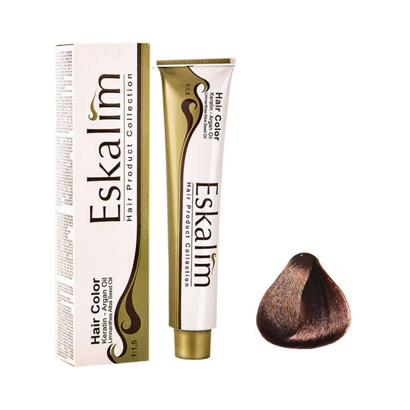 رنگ مو اسکالیم شماره 5.4 حجم 100 میلی لیتر رنگ قهوه ای مسی روشن