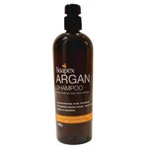 شامپو تقویت کننده و ضد ریزش مو سوپکس مدل argan مناسب موی خشک حجم 800 میلی لیتر