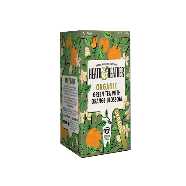 چای سبز هیت و هیتر مدل Green Tea with Orange Blossom مقدار 20عددی