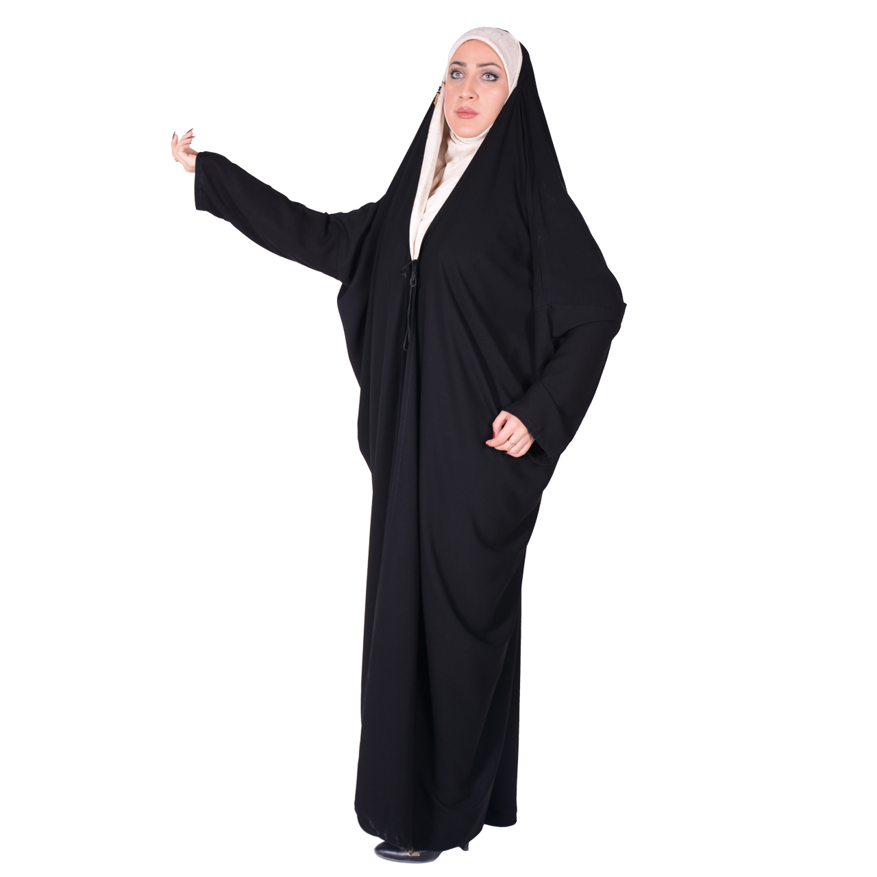 چادر اماراتی کرپ کریستال شهر حجاب مدل 8001