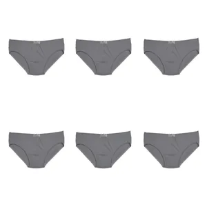 شورت پسرانه برهان تن پوش مدل اسلیپ 1-03 بسته 6 عددی رنگ طوسی