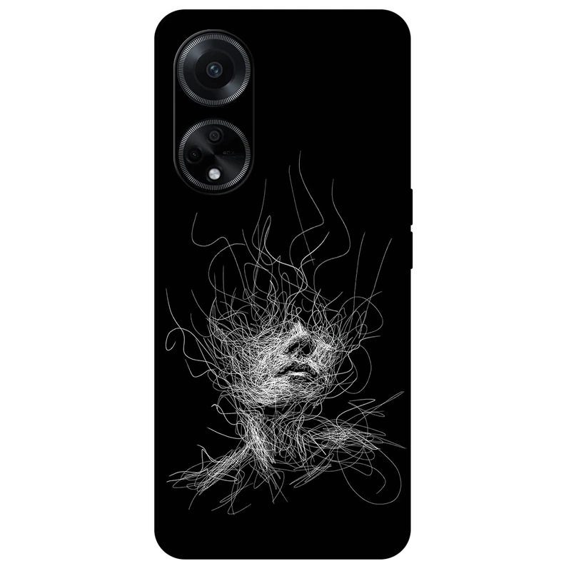 کاور مگافون طرح اسکچ صورت مدل 7423 مناسب برای گوشی موبایل اوپو A98