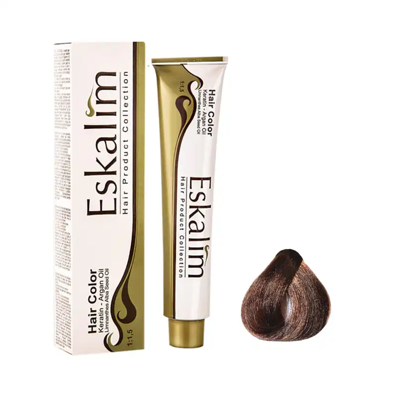 رنگ مو اسکالیم شماره 5.57 حجم 100 میلی لیتر رنگ قهوه ای دارچینی متوسط