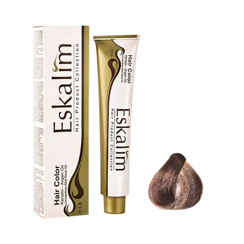 رنگ مو اسکالیم شماره 5.73 حجم 100 میلی لیتر رنگ گردویی متوسط