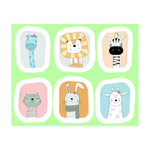 استیکر کودک مدل حیوانات مجموعه 6 عددی