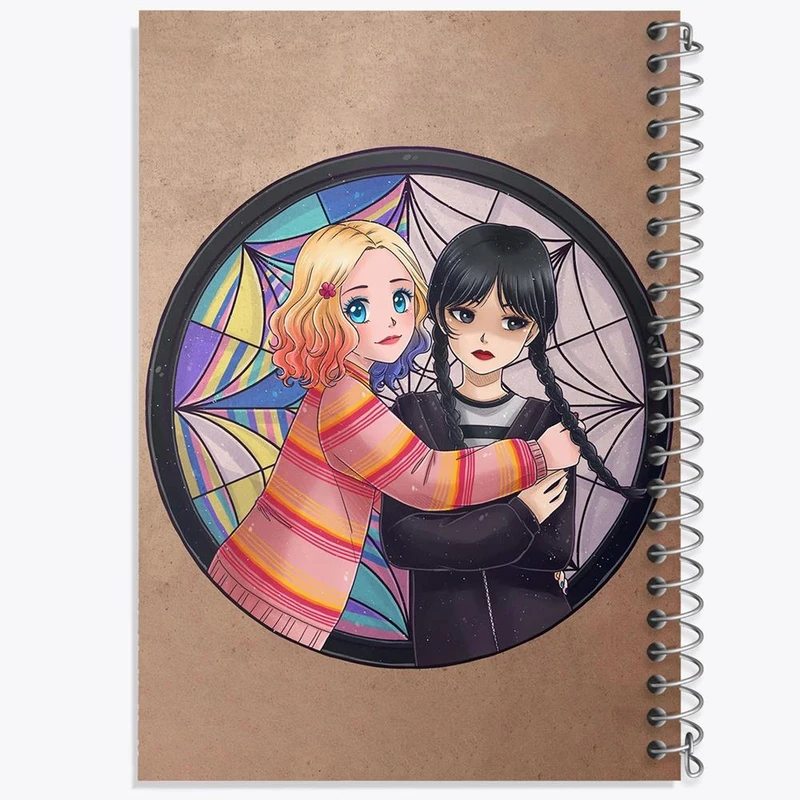 دفتر شطرنجی 50 برگ خندالو طرح سریال ونزدی Wednesday کد 25179