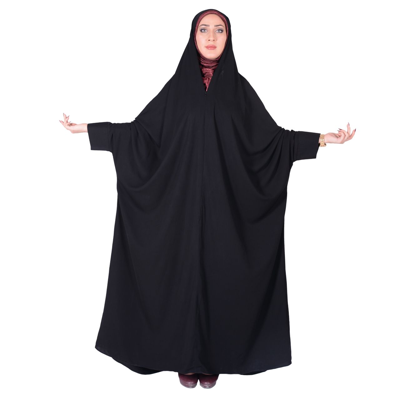 چادر اسماء کرپ کریستال شهر حجاب مدل 8060 -  - 1
