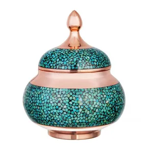 قندان فیروزه کاری متوسط کد 022
