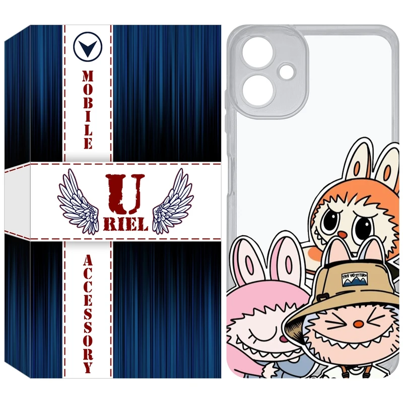 کاور یوریل مدل Clear کد 145 طرح لبوبو Labubu مناسب برای گوشی موبایل سامسونگ Galaxy A06