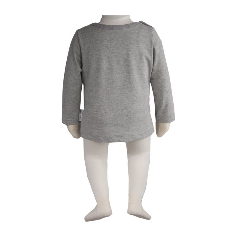 تی شرت آستین بلند نوزادی آدمک مدل 021 کد 147968 رنگ طوسی -  - 4