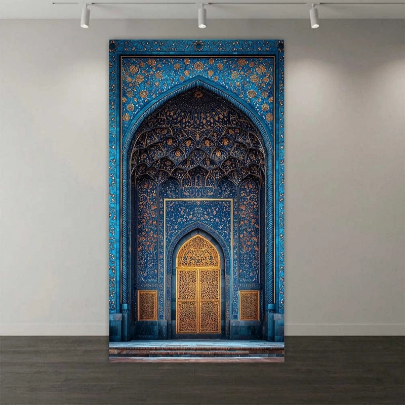 پوستر طرح  معماری مدل سردر کاشی‌کاری سنتی کد DV2259