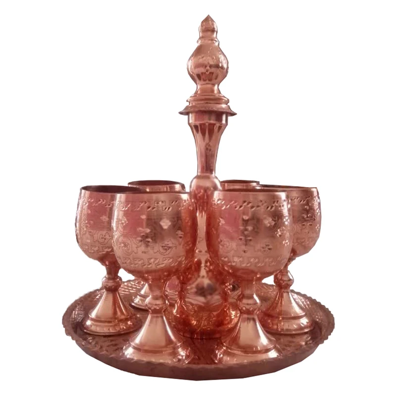 سرویس 8 پارچه تنگ و جام مسی مدل R63