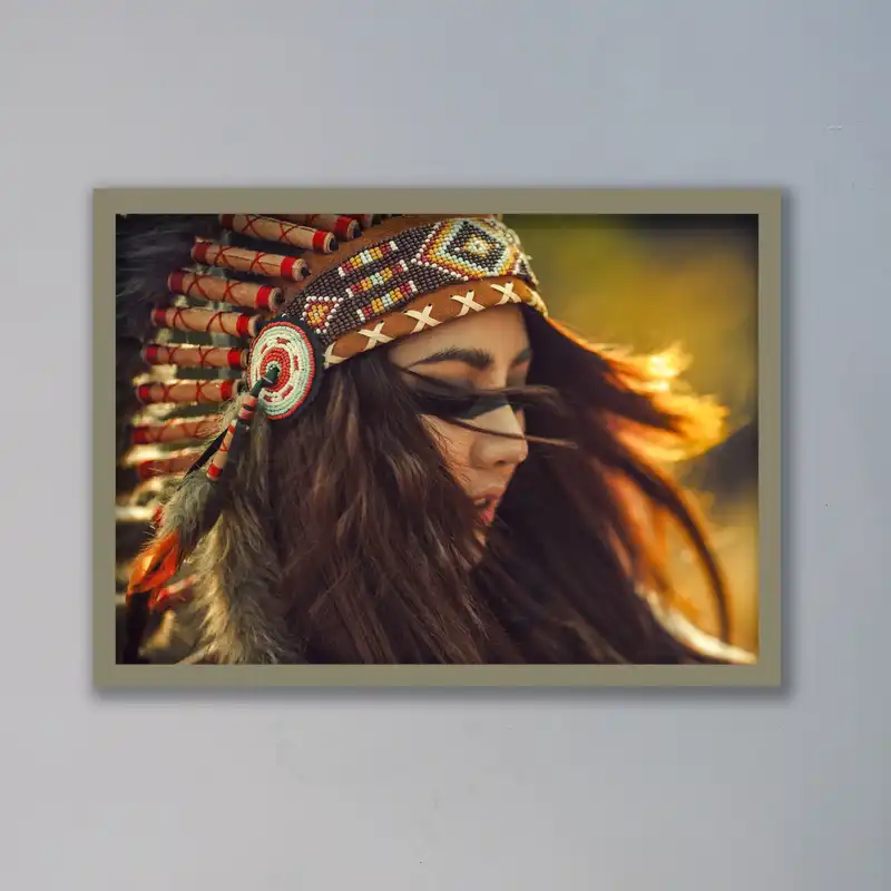 تابلو مدل دختر سرخ پوست کد LA-G10220
