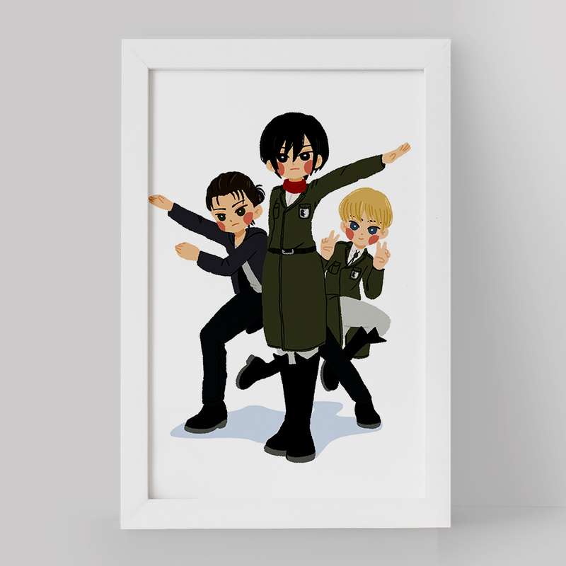 تابلو خندالو مدل ارمین میکاسا ارن انیمه اتک آن تایتان Attack on Titan کد 18595